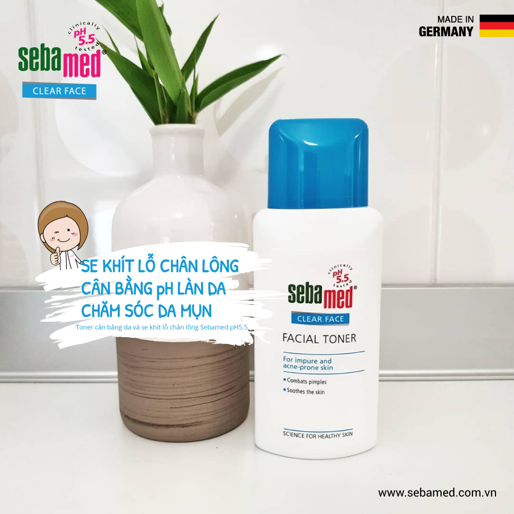 Nước cân bằng da, se khít lỗ chân lông Sebamed pH5.5 (150ml) 2 - 2 Nước hoa hồng cân bằng Sebamed pH5.5 – www.sebamed.com.vn
