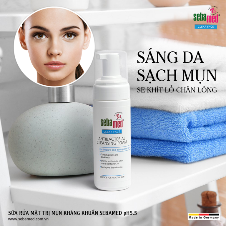 Sản Phẩm Bán Chạy Nhất Dòng Trị Mụn Sebamed Clear Face! 2 - 2 Sữa rửa mặt trị mụn Sebamed pH5.5 - www.sebamed.com.vn