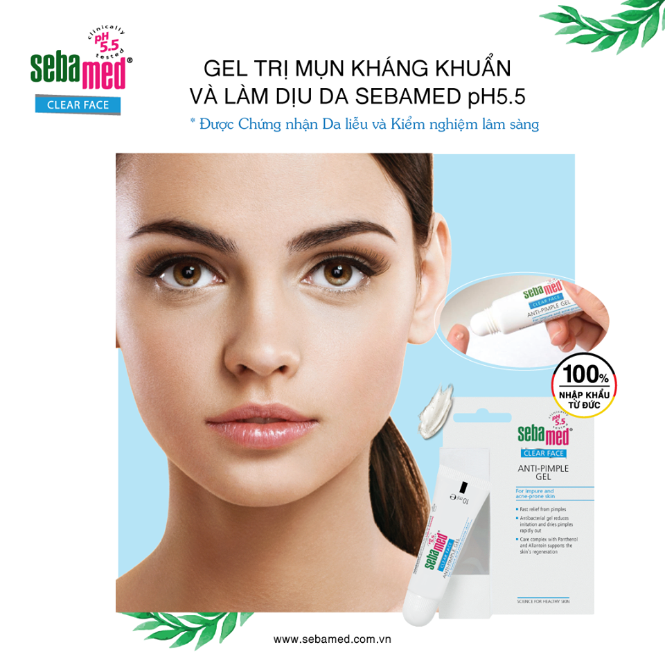 Gel giúp làm giảm và ngăn ngừa mụn Sebamed (10ml) 2 - 3 Gel trị mụn kháng khuẩn Sebamed pH5.5 - www.sebamed.com.vn