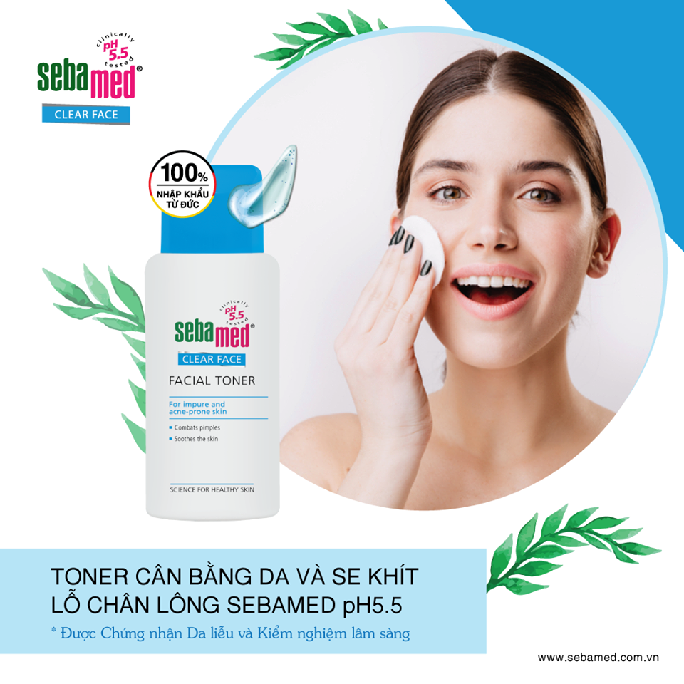 Sản Phẩm Bán Chạy Nhất Dòng Trị Mụn Sebamed Clear Face! 4 - 4 Nước hoa hồng cân bằng Sebamed pH5.5 – www.sebamed.com.vn