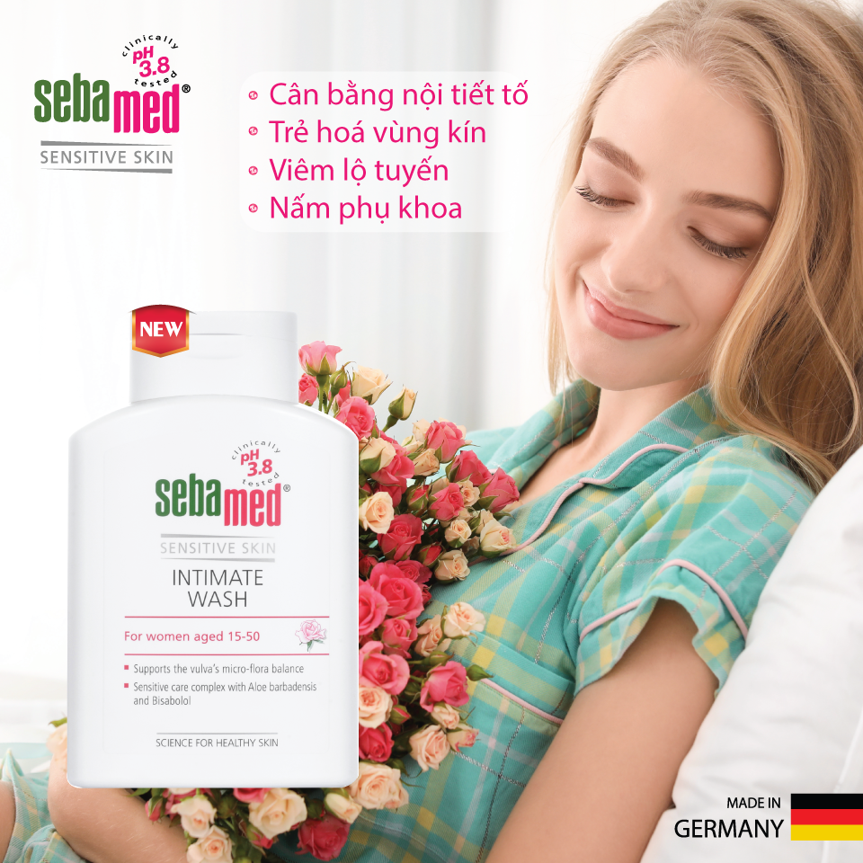 Viêm nhiễm phụ khoa và những điều cần biết 6 - 8 dung dich ve sinh phu nu chuan can bang pH vung kin sebamed pH3 8 dieu tri viem nhiem phu khoa www.sebamed.com - 7 - Sebamed