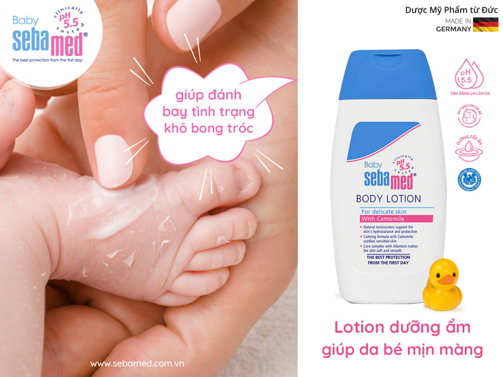Sữa dưỡng ẩm toàn thân dành cho bé Sebamed pH5.5 (200ml) 1 - 2 baby lotion sebamed baby kem duong am sebamedA baby.jpg - 1 - Sebamed