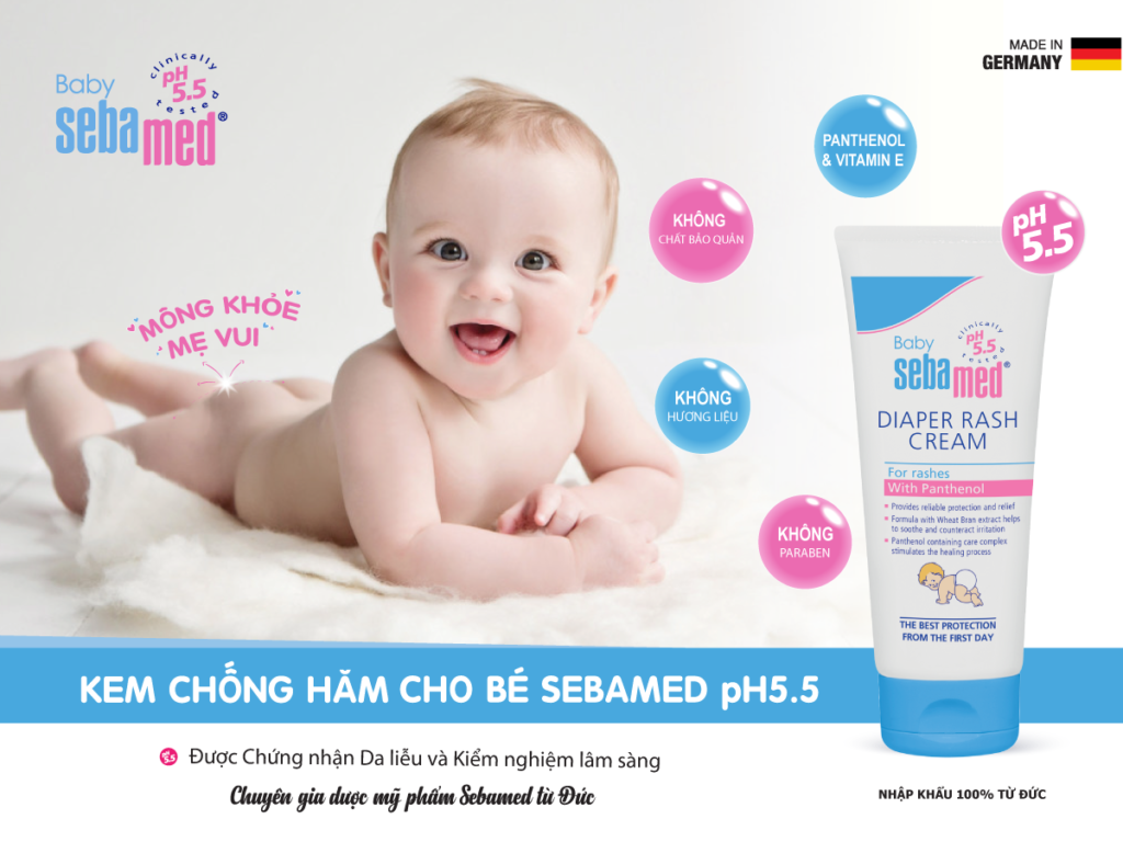 kem chong ham ta cho be sebamed pH5 5 - 6 - Sebamed