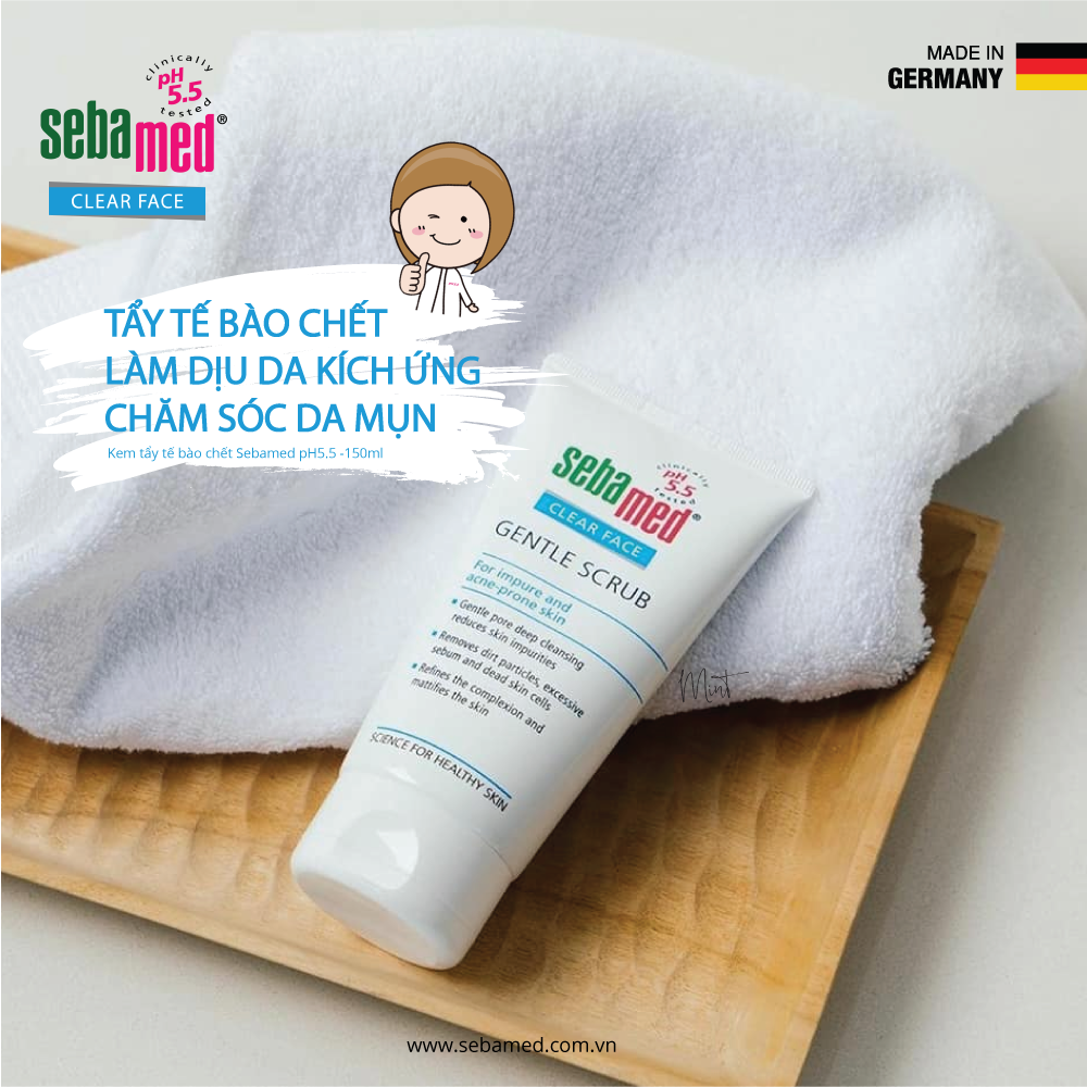 Review Kem Tẩy Tế Bào Chết Kháng Khuẩn Và Trị Mụn Sebamed pH 5.5 2 - 3 Kem tẩy tế bào chết Sebamed – www.sebamed.com.vn