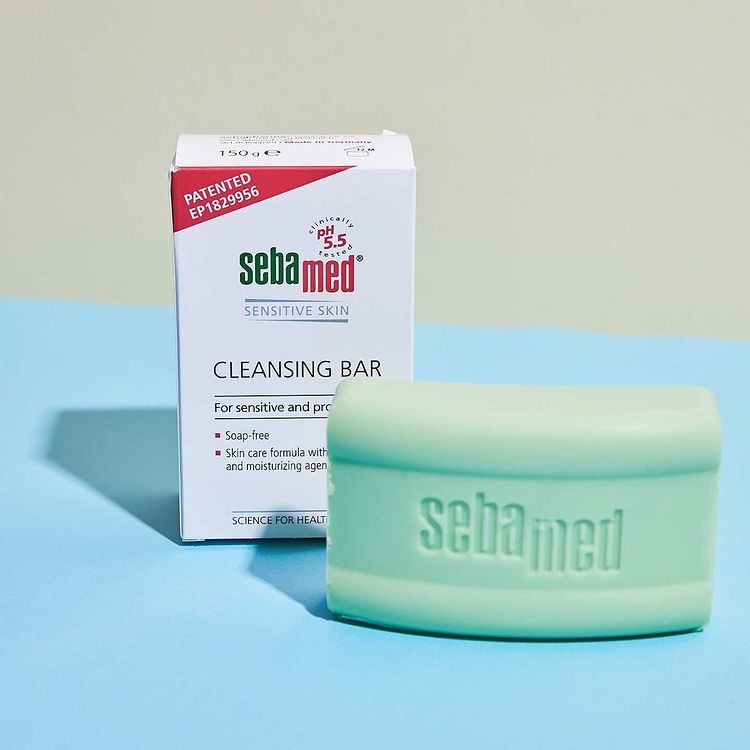 Thanh Làm Sạch Giúp Kháng Khuẩn Cho Da Sebamed (100g) 2 - 3 Thanh kháng khuẩn Sebamed pH5.5 nhập khẩu 100% từ Đức. Công thức dịu nhẹ với Panthenol chuyên dành cho da nhạy cảm, chàm da, viêm da cơ địa.