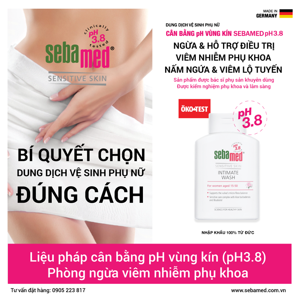 Dung dịch vệ sinh phụ nữ Sebamed pH3.8