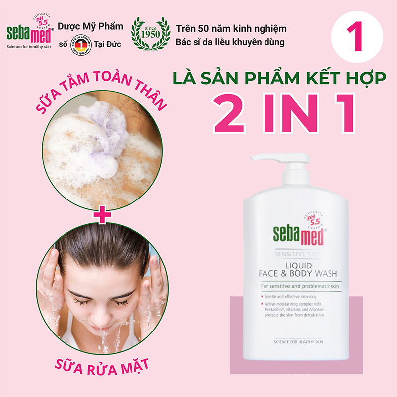 Sữa rửa mặt & tắm toàn thân Sebamed: Bí mật da khỏe từ Đức 8 - 9 Giới thiệu sữa rửa mặt và sữa tắm toàn thân Sebamed nhập khẩu 100% từ Đức.