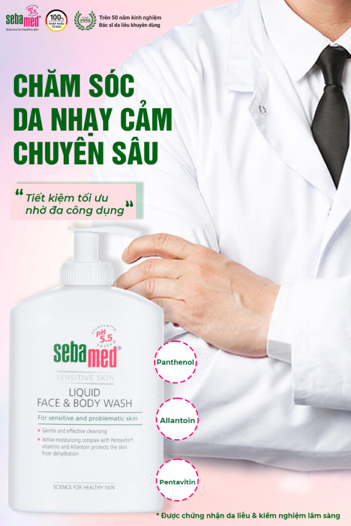 Sữa rửa mặt & tắm toàn thân Sebamed: Bí mật da khỏe từ Đức 18 - 19 Sữa rửa mặt và tắm toàn thân Sebamed chăm sóc da nhạy cảm chuyên sâu với tính kinh tế cao.